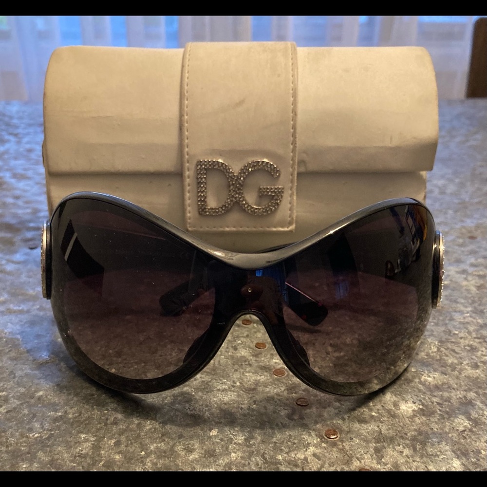 DOLCE & GABBANA Rhinestone Sunglasses 6024-B